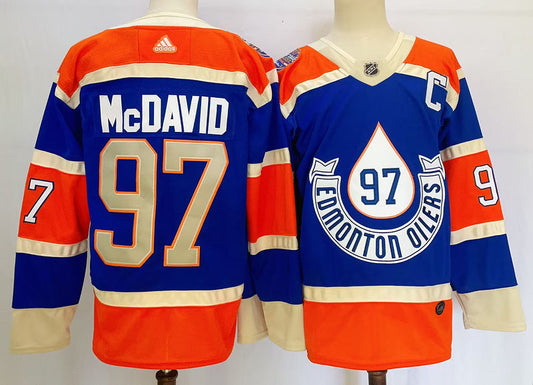 Men's Edmonton Oilers Connor McDavid #97 Blue Player Game jersey