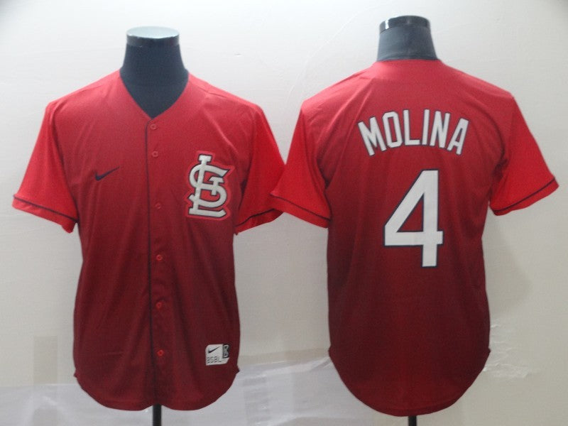 Men's St. Louis Cardinals Yadier Molina #4 Red Fashion Stitched jersey