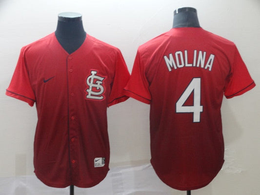 Men's St. Louis Cardinals Yadier Molina #4 Red Fashion Stitched jersey