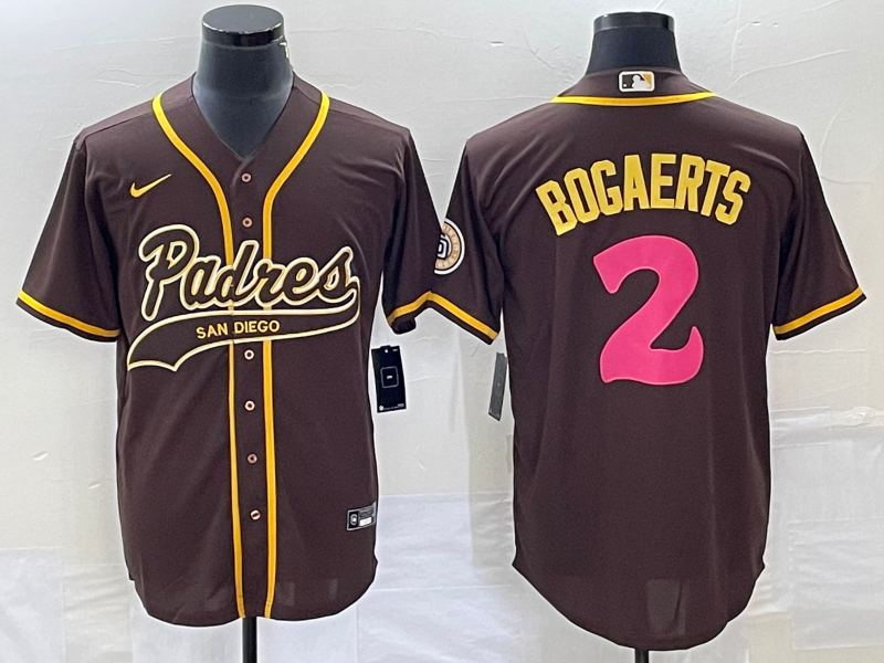 Men's San Diego Padres Xander Bogaerts #2 Brown Replica Player jersey Joint Edition