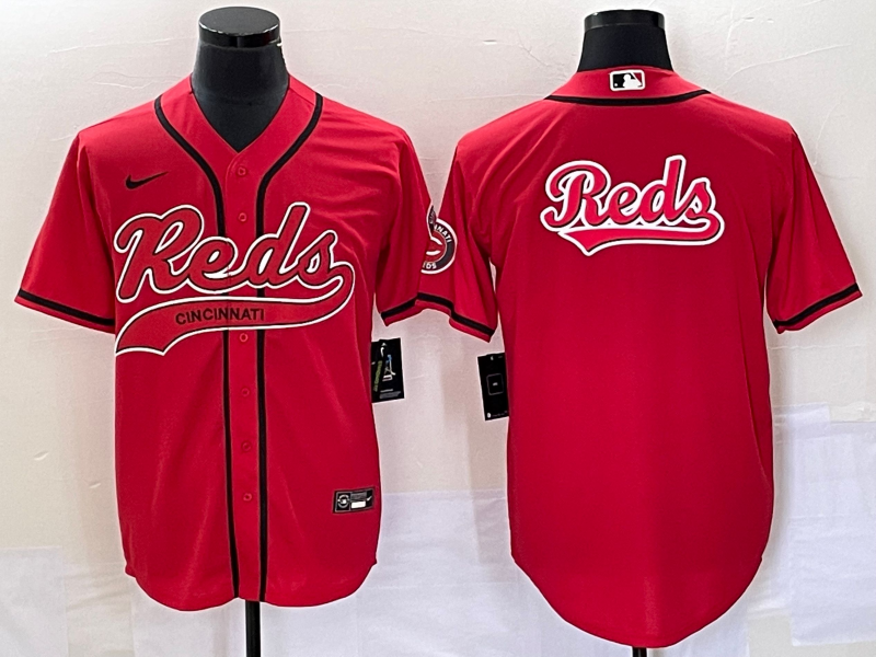 Men's Cincinnati Reds Red Replica Team jersey Joint Edition