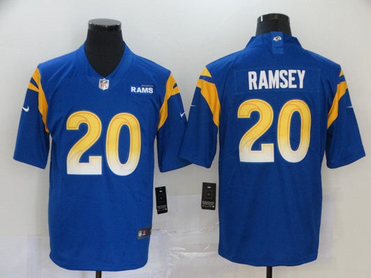 Men's Los Angeles Rams Jalen Ramsey #20 Blue Game Player jersey