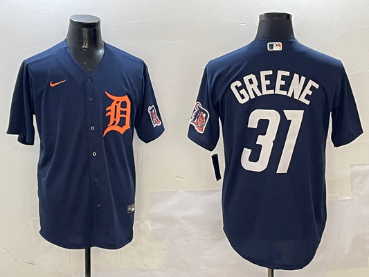 Men's Detroit Tigers Riley Greene #31 Navy Limited Player jersey