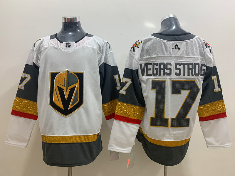 Men's Vegas Golden Knights #17 White Breakaway Player jersey