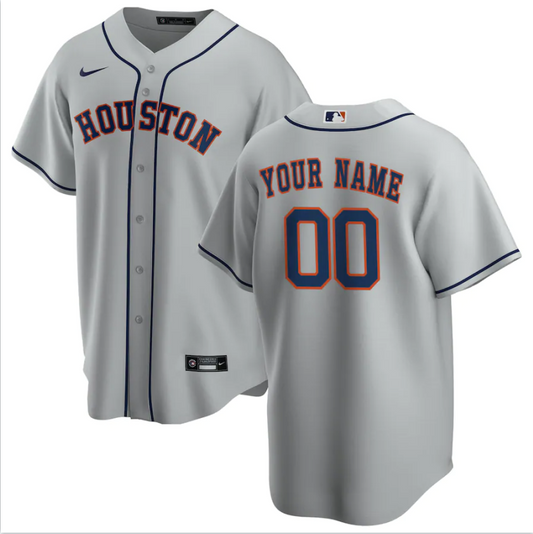 Men's Houston Astros Gray Road Replica Player Custom jersey