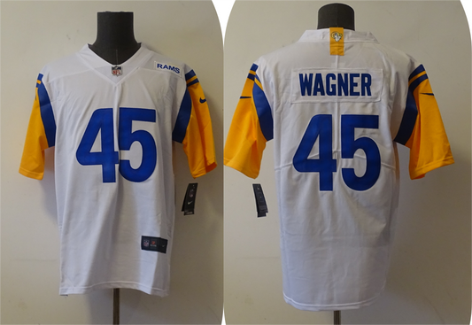 Men's Los Angeles Rams Bobby Wagner #45 White Game jersey