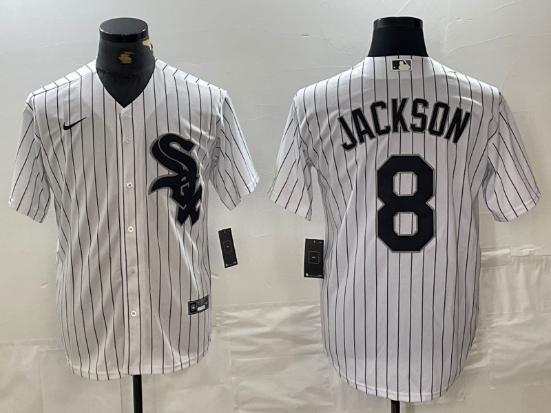 Men's Chicago White Sox Bo Jackson #8 White Replica Player jersey