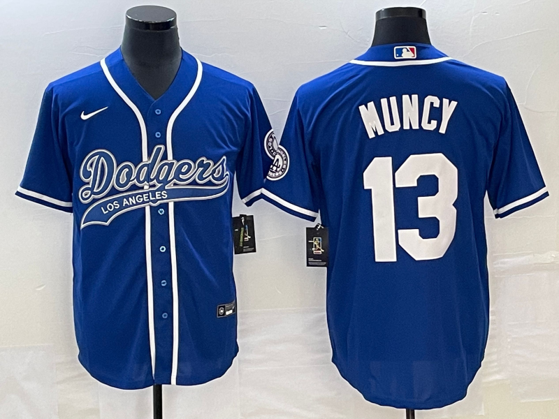 Men's Los Angeles Dodgers Max Muncy #13 Royal Player jersey Joint Edition