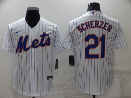 Men's New York Mets Max Scherzer #21 White Replica Baseball jersey