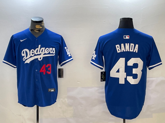 Men's Los Angeles Dodgers Anthony Banda #43 Royal Player jersey