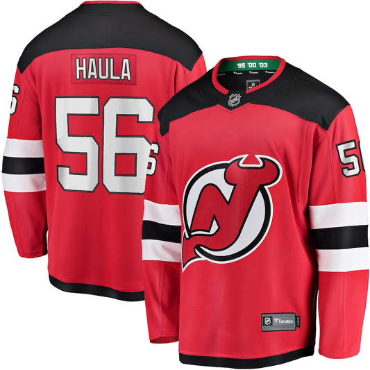 Men's New jersey Devils Erik Haula #56 Red Player Game jersey