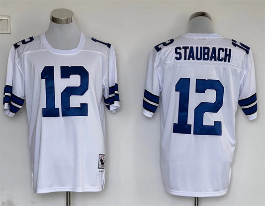 Men's Dallas Cowboys Roger Staubach Mitchell & Ness White Legacy Replica jersey