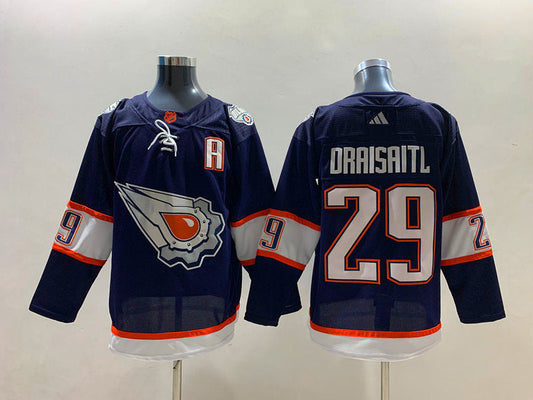 Men's Edmonton Oilers Leon Draisaitl #29 Navy Breakaway jersey