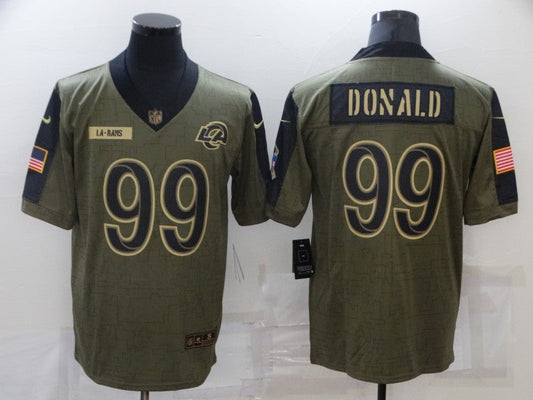 Men's Los Angeles Rams Aaron Donald #99 Brown Game Player jersey
