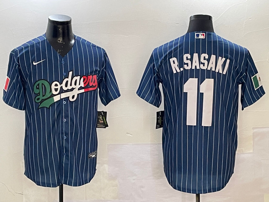 Men's Los Angeles Dodgers Roki Sasaki #11 Royal Player Game jersey
