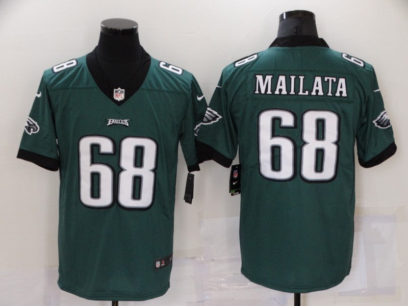 Men's Philadelphia Eagles Jordan Mailata #68 Midnight Green Game jersey