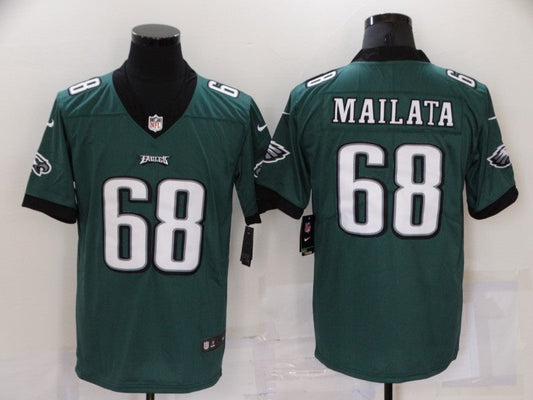 Men's Philadelphia Eagles Jordan Mailata #68 Midnight Green Game jersey