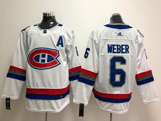 Men's Montreal Canadiens Shea Weber #6 White Player Game jersey