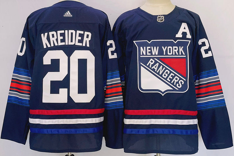 Men's New York Rangers Chris Kreider #20 Blue Game jersey