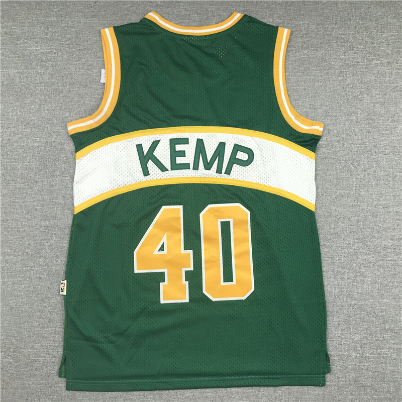 Men's Seattle SuperSonics Shawn Kemp Green Hardwood Classics Swingman Jersey