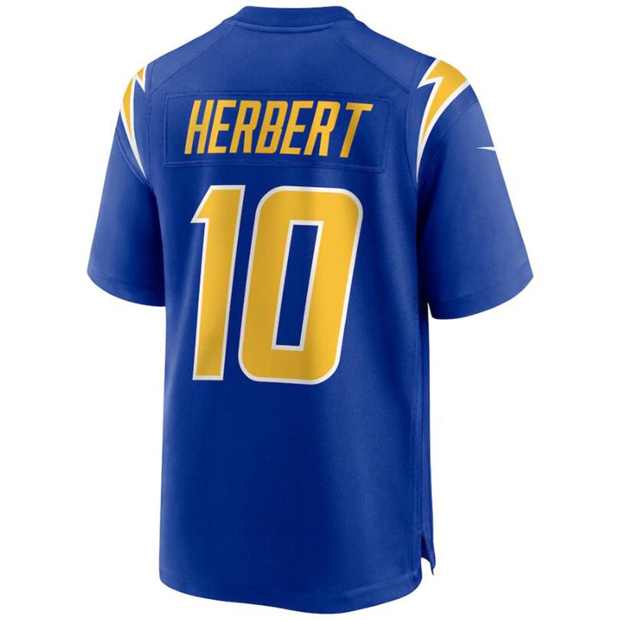 #10 Justin Herbert Player LA.Chargers Royal Game Football Jerseys