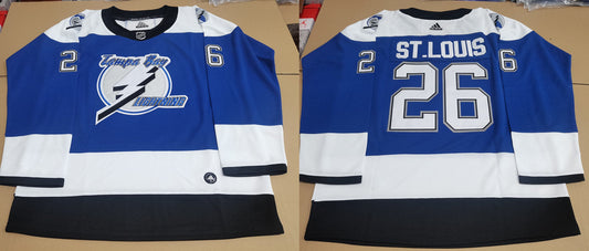 Men's Tampa Bay Lightning Martin St. Louis #26 Blue Game jersey