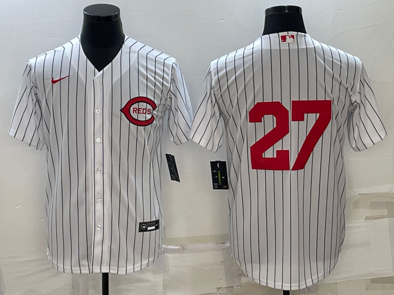 Men's Cincinnati Reds Scott Rolen #27 White 2022 MLB at Field of Dreams Game Authentic Player jersey