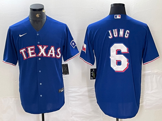 Men's Texas Rangers Josh Jung #6 Royal Alternate Replica Player jersey