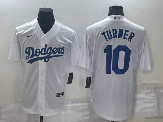 Men's Los Angeles Dodgers Justin Turner #10 White Replica Baseball jersey