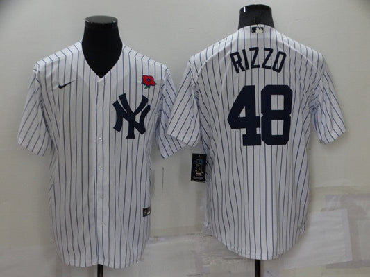 Men's New York Yankees Anthony Rizzo #48 White Replica Player jersey