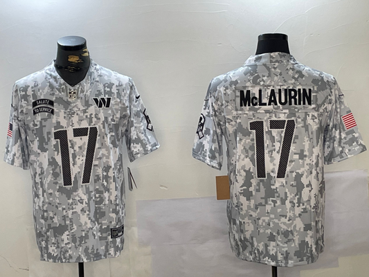 Men's Washington Commanders Terry McLaurin #17 Arctic Camo 2024 Salute to Service Limited jersey