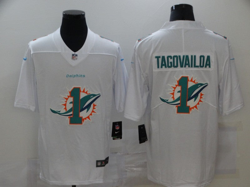 Men's Miami Dolphins Tua Tagovailoa #1 White Player Game jersey