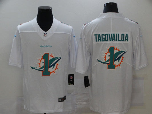 Men's Miami Dolphins Tua Tagovailoa #1 White Player Game jersey