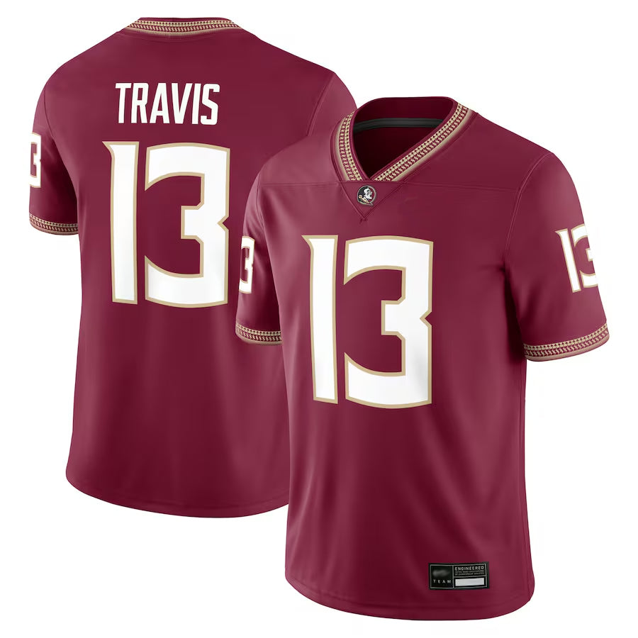 #13 Jordan Travis Player Garnet Florida State Seminoles Game College Jerseys