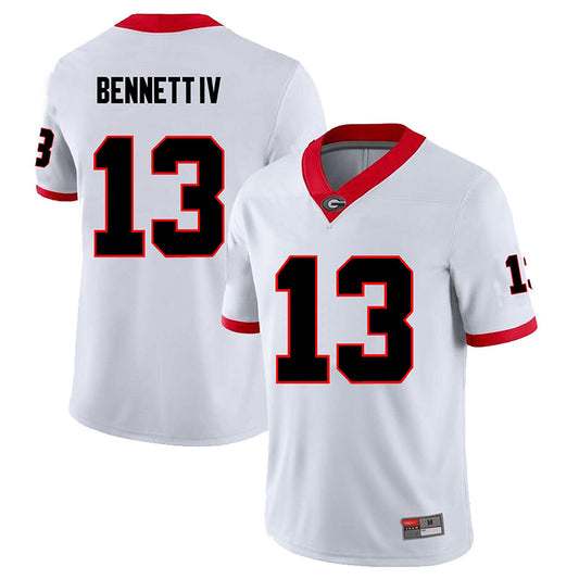 #13 Stetson Bennett Player White Georgia Bulldogs Game College Jerseys