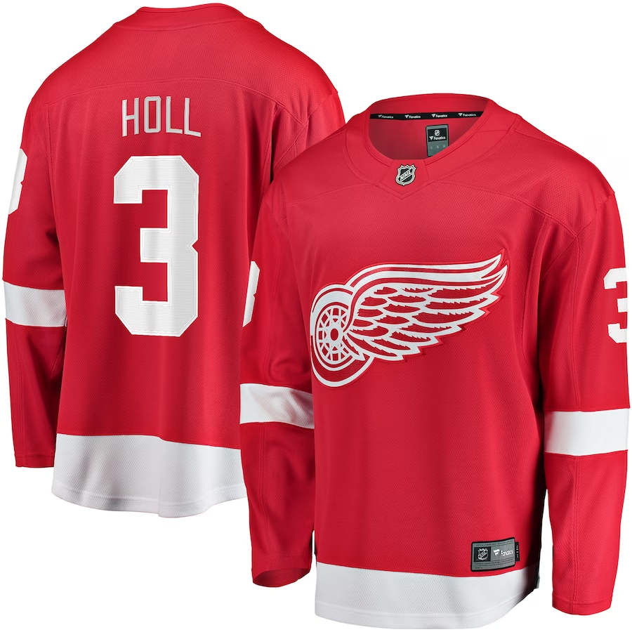 Men's Detroit Red Wings Justin Holl #3 Red Home Breakaway jersey