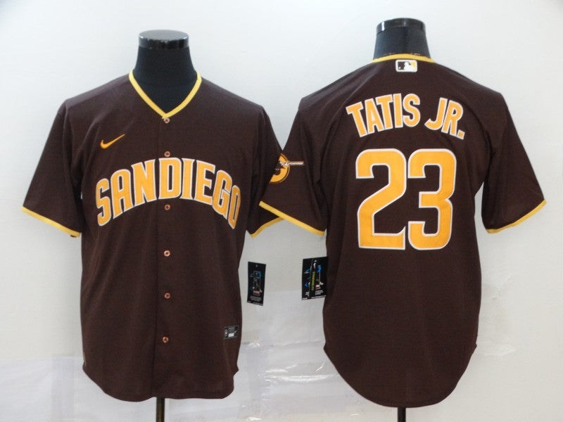 Men's San Diego Padres Fernando Tatis Jr. #23 Stitched Brown jersey