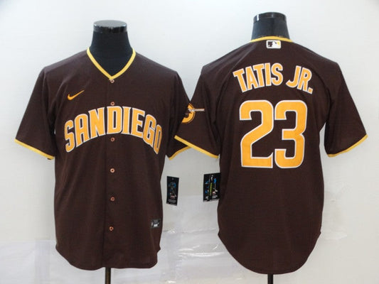 Men's San Diego Padres Fernando Tatis Jr. #23 Stitched Brown jersey