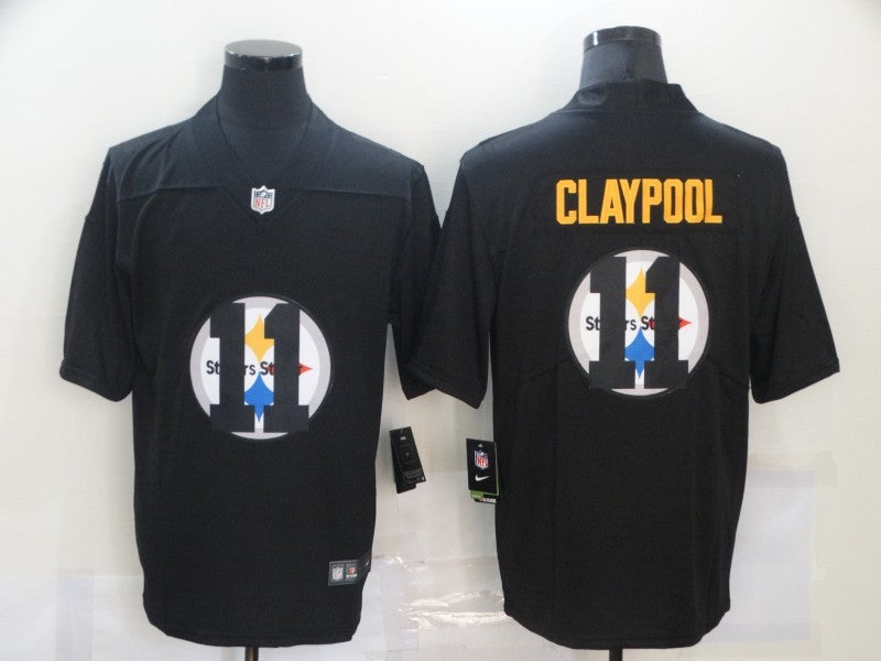 Men's Pittsburgh Steelers Chase Claypool #11 Black Authentic Game jersey