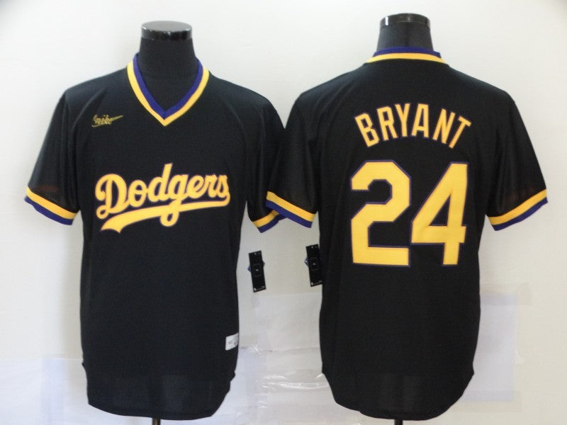 Men's Los Angeles Dodgers Kobe Bryant #24 Black Stitched jersey