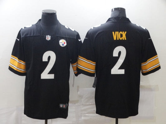 Men's Pittsburgh Steelers Michael Vick #2 Black Game jersey