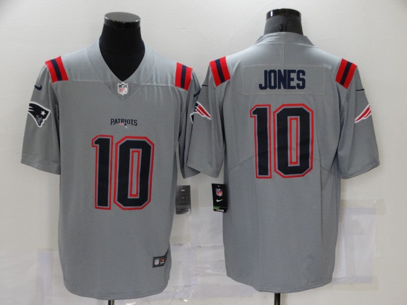 Men's New England Patriots Mac Jones #10 Gray Game jersey