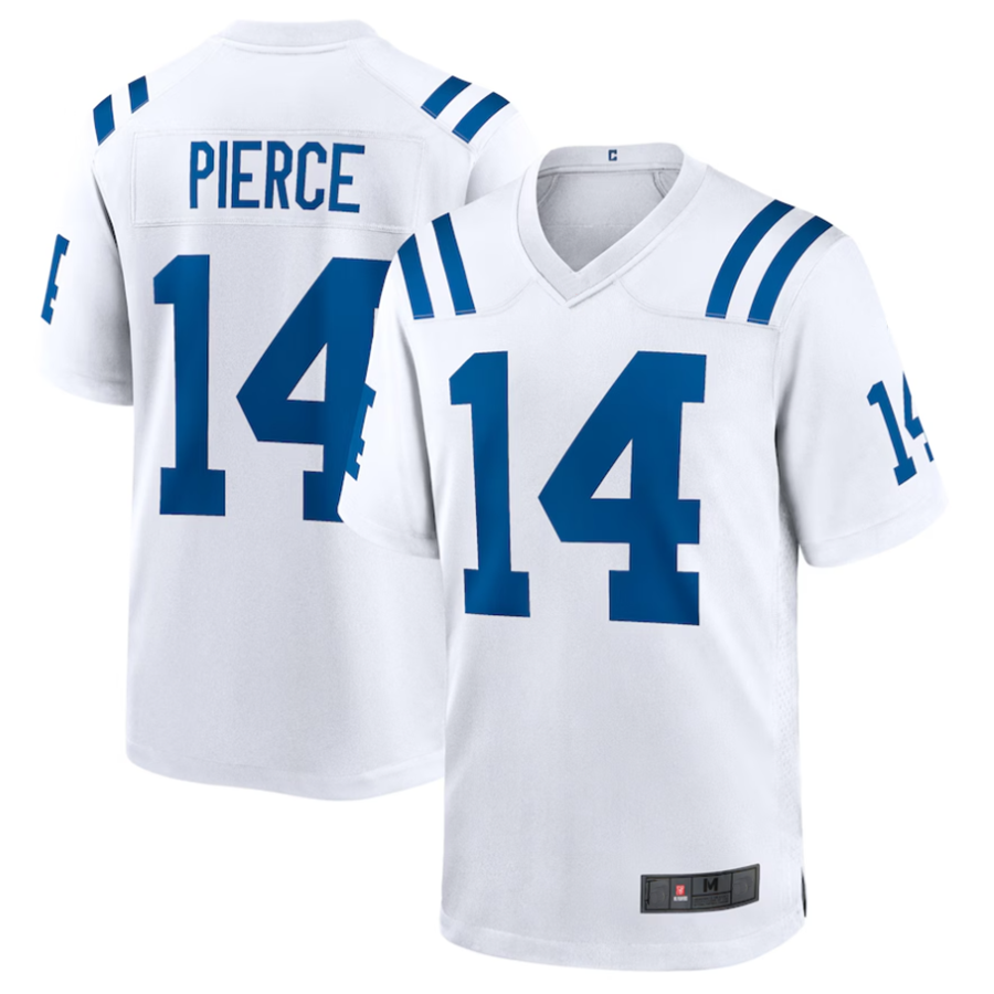 #14 Alec Pierce Player IN.Colts Away Game Football Jerseys - White