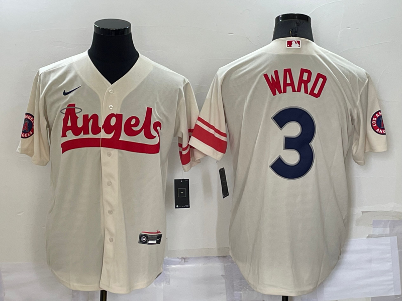 Men's Los Angeles Angels Taylor Ward #3 Cream City Connect Replica Player jersey