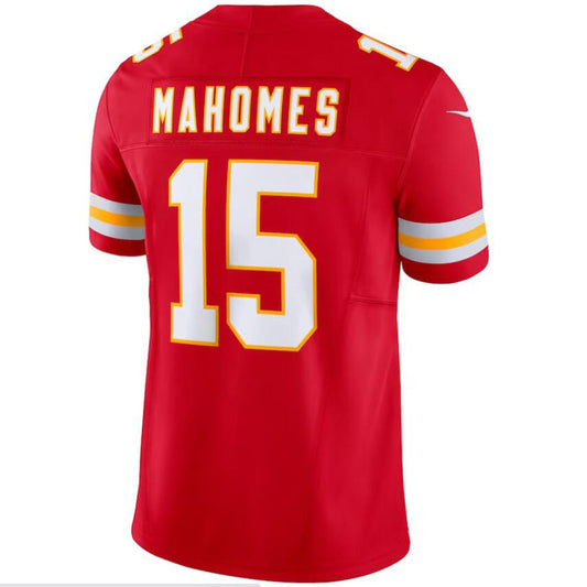 KC.Chiefs #15 Patrick Mahomes Red Stitched Player Jersey Vapor F.U.S.E. Limited Football Jerseys
