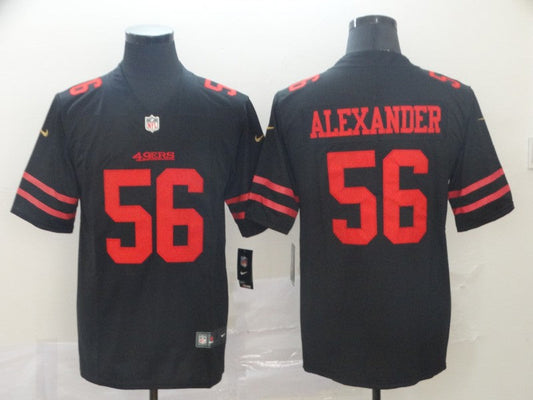 Men's San Francisco 49ers Kwon Alexander #56 Black Game jersey