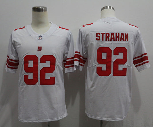 Men's New York Giants Michael Strahan #92 White Game Retired Player jersey