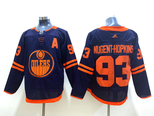 Men's Edmonton Oilers Ryan Nugent-Hopkins #93 Navy Breakaway Player jersey