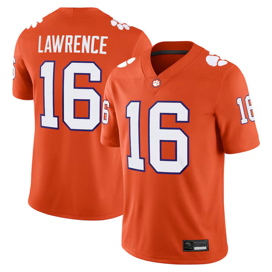 #16 Trevor Lawrence Player Orange CTigers Alumni Game College Jerseys