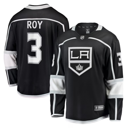 Men's Los Angeles Kings Matt Roy #3 Black Home Breakaway Player jersey